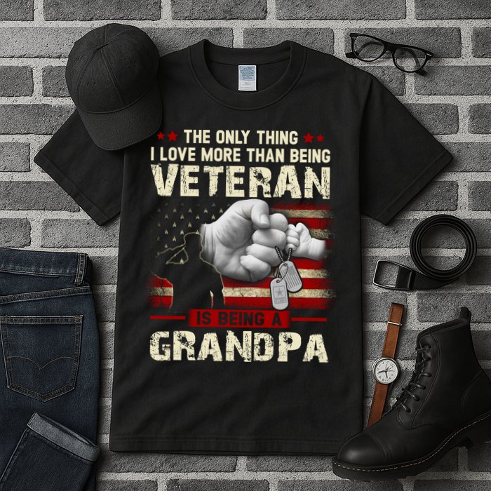 The Only Thing I Love More Than Being A Veteran Grandpa Tall T-Shirt