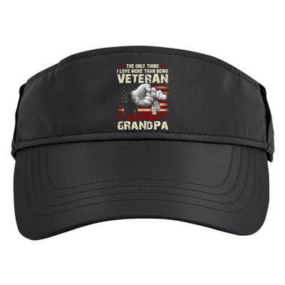 The Only Thing I Love More Than Being A Veteran Grandpa Adult Drive Performance Visor