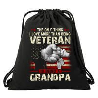 The Only Thing I Love More Than Being A Veteran Grandpa Drawstring Bag