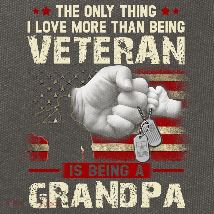 The Only Thing I Love More Than Being A Veteran Grandpa Cotton Canvas Backpack