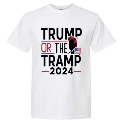 Trump Or The Tramp 2024 Funny Election Garment-Dyed Heavyweight T-Shirt