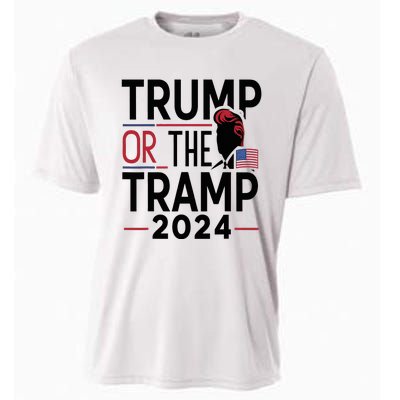 Trump Or The Tramp 2024 Funny Election Cooling Performance Crew T-Shirt