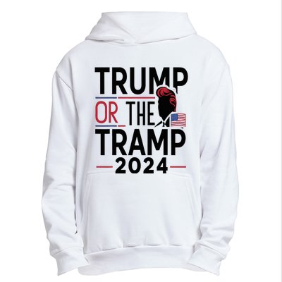 Trump Or The Tramp 2024 Funny Election Urban Pullover Hoodie