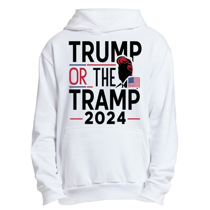 Trump Or The Tramp 2024 Funny Election Urban Pullover Hoodie