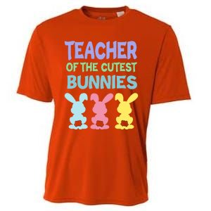 Teacher Of The Cutest Bunnies Easter Teacher Bunny Students Gift Cooling Performance Crew T-Shirt