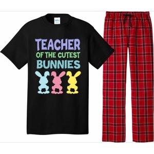 Teacher Of The Cutest Bunnies Easter Teacher Bunny Students Gift Pajama Set