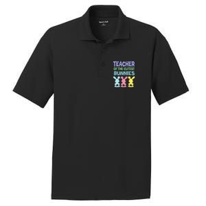 Teacher Of The Cutest Bunnies Easter Teacher Bunny Students Gift PosiCharge RacerMesh Polo