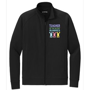 Teacher Of The Cutest Bunnies Easter Teacher Bunny Students Gift Stretch Full-Zip Cadet Jacket