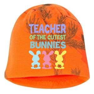 Teacher Of The Cutest Bunnies Easter Teacher Bunny Students Gift Kati - Camo Knit Beanie