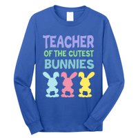 Teacher Of The Cutest Bunnies Easter Teacher Bunny Students Gift Long Sleeve Shirt