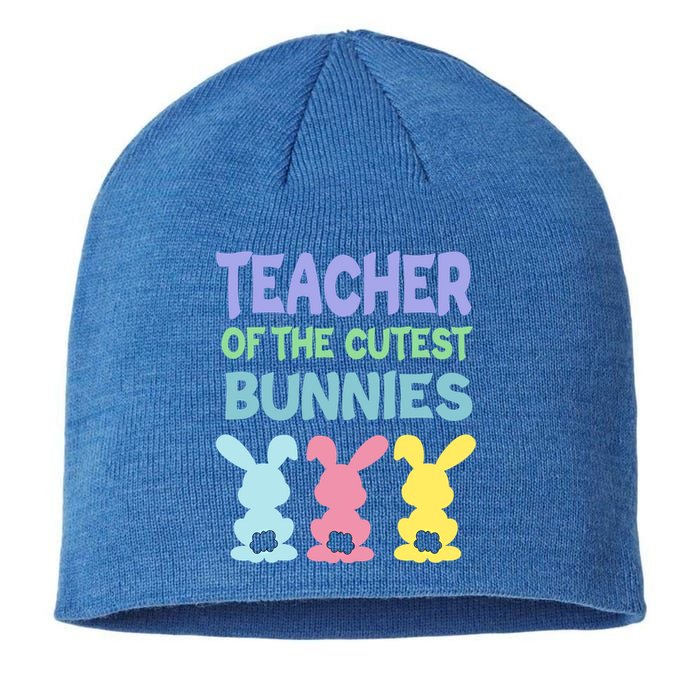 Teacher Of The Cutest Bunnies Easter Teacher Bunny Students Gift Sustainable Beanie