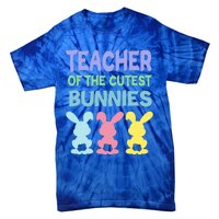 Teacher Of The Cutest Bunnies Easter Teacher Bunny Students Gift Tie-Dye T-Shirt