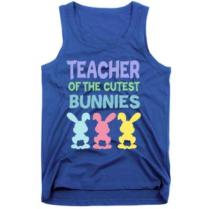 Teacher Of The Cutest Bunnies Easter Teacher Bunny Students Gift Tank Top