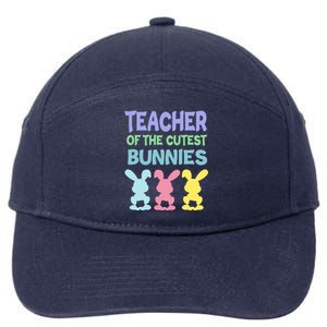 Teacher Of The Cutest Bunnies Easter Teacher Bunny Students Gift 7-Panel Snapback Hat