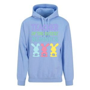 Teacher Of The Cutest Bunnies Easter Teacher Bunny Students Gift Unisex Surf Hoodie