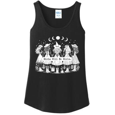 Trick Or Treat Witch Witches Girl Will Be Girl Halloween Ladies Essential Tank