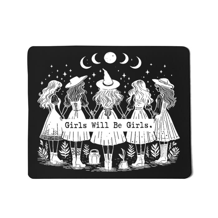 Trick Or Treat Witch Witches Girl Will Be Girl Halloween Mousepad