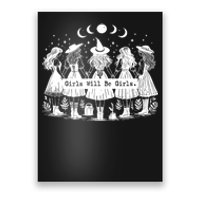 Trick Or Treat Witch Witches Girl Will Be Girl Halloween Poster