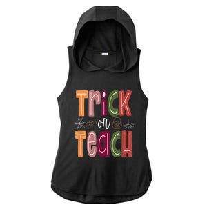 Trick or Teach Halloween Cute Fall Teacher for Wo Costume Ladies PosiCharge Tri-Blend Wicking Draft Hoodie Tank