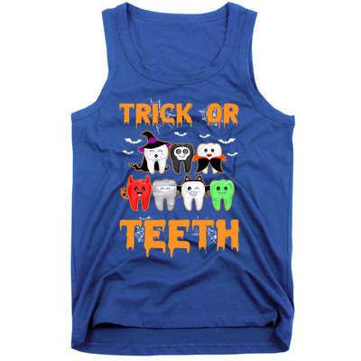 Trick Or Teeth Funny Dental Clinic Dentist Halloween Costume Gift Tank Top