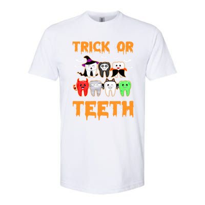 Trick Or Teeth Funny Dental Clinic Dentist Halloween Costume Gift Softstyle® CVC T-Shirt