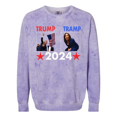 Trump Or The Tramp 2024 Vote For Trump Trump Vance 2024 Colorblast Crewneck Sweatshirt