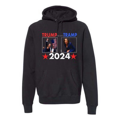 Trump Or The Tramp 2024 Vote For Trump Trump Vance 2024 Premium Hoodie