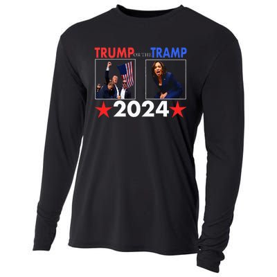 Trump Or The Tramp 2024 Vote For Trump Trump Vance 2024 Cooling Performance Long Sleeve Crew