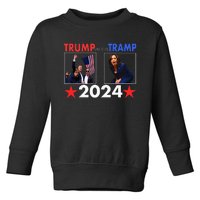 Trump Or The Tramp 2024 Vote For Trump Trump Vance 2024 Toddler Sweatshirt