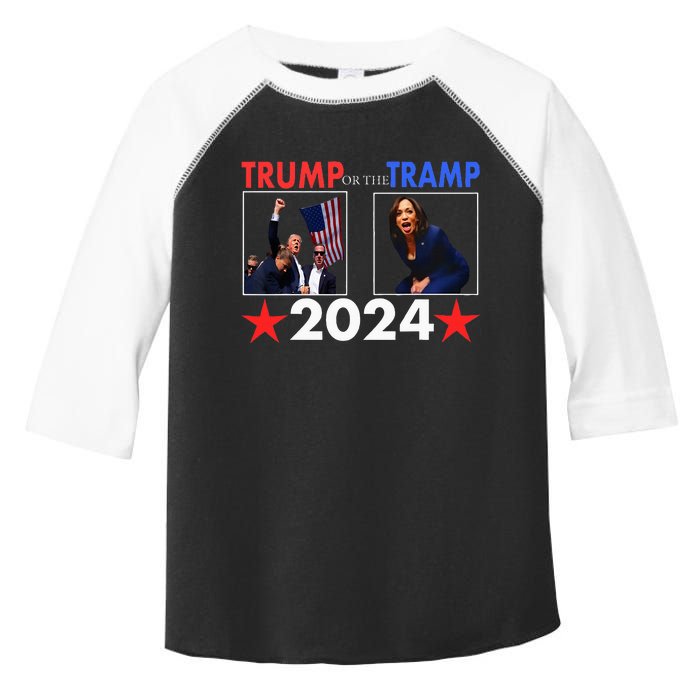 Trump Or The Tramp 2024 Vote For Trump Trump Vance 2024 Toddler Fine Jersey T-Shirt