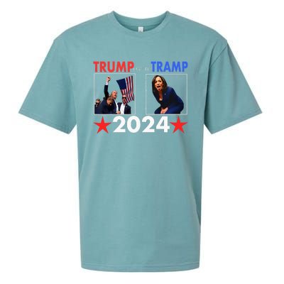 Trump Or The Tramp 2024 Vote For Trump Trump Vance 2024 Sueded Cloud Jersey T-Shirt