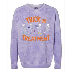 Trick Or Treatment Pt Physical Therapy Therapist Halloween Colorblast Crewneck Sweatshirt