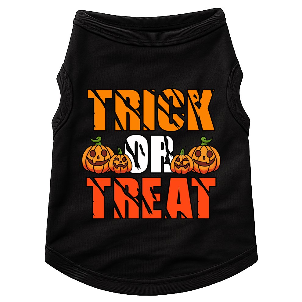 Trick Or Treat Halloween Festive Pumpkin Doggie Tank