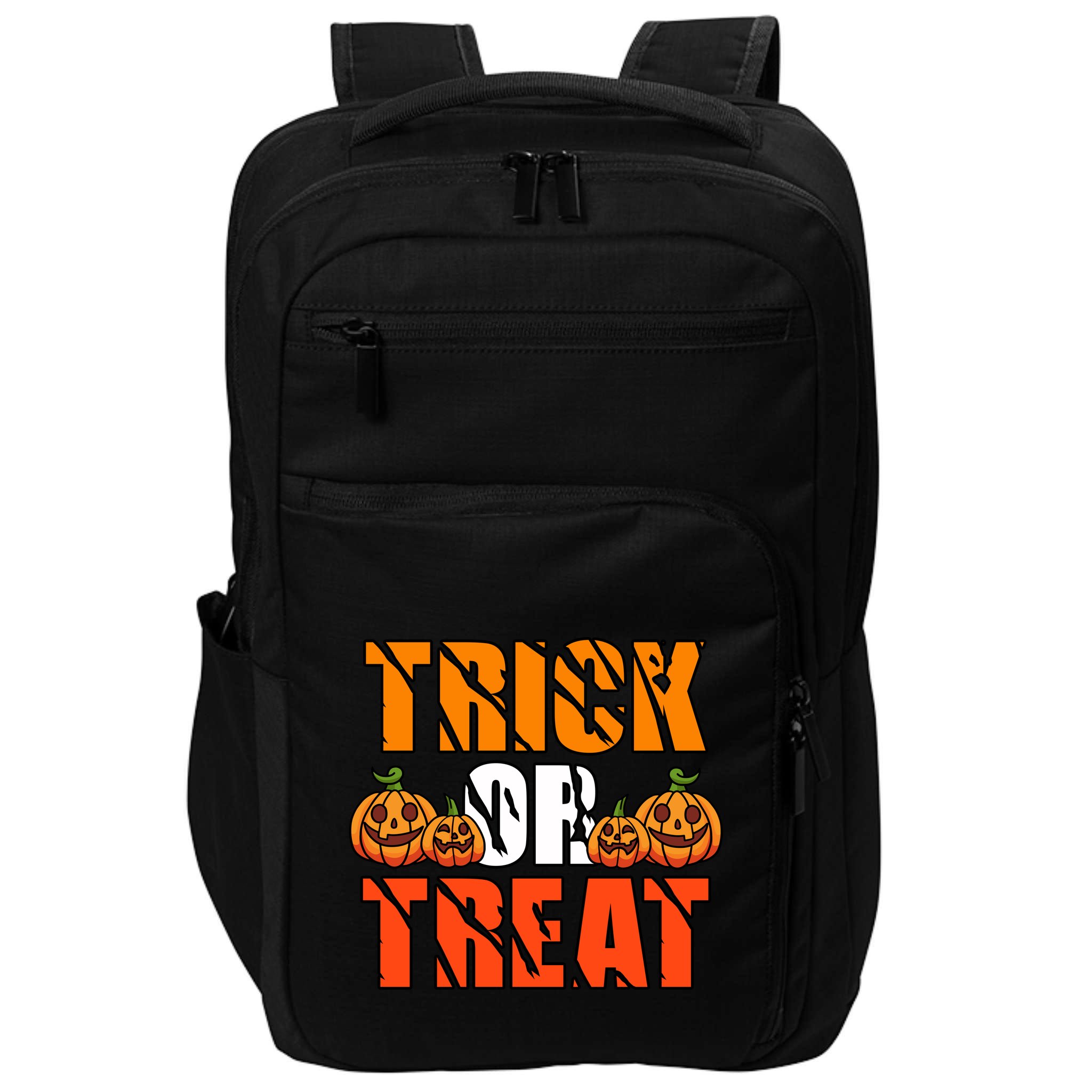 Trick Or Treat Halloween Festive Pumpkin Impact Tech Backpack