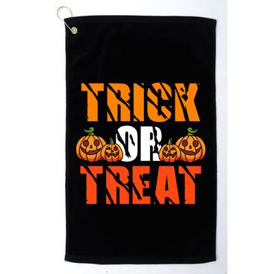 Trick Or Treat Halloween Festive Pumpkin Golf Towel