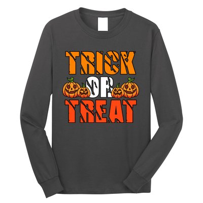 Trick Or Treat Halloween Festive Pumpkin Long Sleeve Shirt