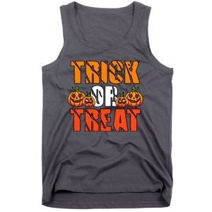 Trick Or Treat Halloween Festive Pumpkin Tank Top