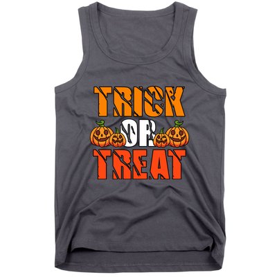 Trick Or Treat Halloween Festive Pumpkin Tank Top