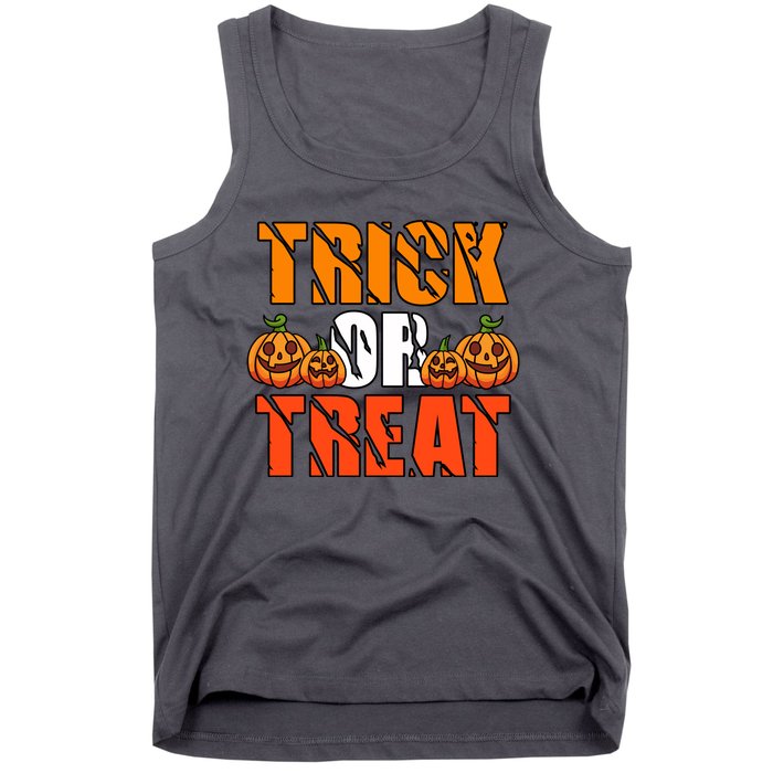 Trick Or Treat Halloween Festive Pumpkin Tank Top