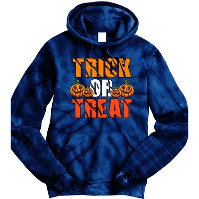 Trick Or Treat Halloween Festive Pumpkin Tie Dye Hoodie