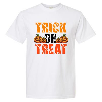 Trick Or Treat Halloween Festive Pumpkin Garment-Dyed Heavyweight T-Shirt