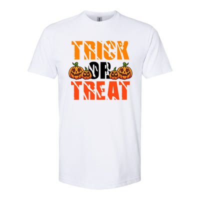 Trick Or Treat Halloween Festive Pumpkin Softstyle® CVC T-Shirt