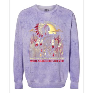 Trail Of Tears Where Thousands Of Native Voices Were Colorblast Crewneck Sweatshirt