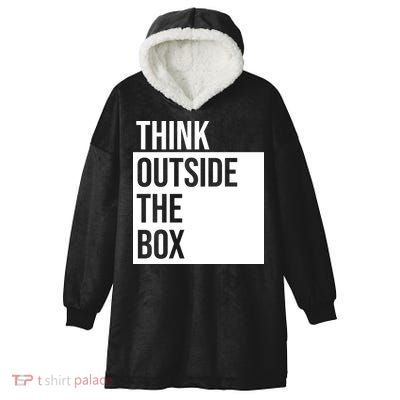 Think Outside The Box Hooded Wearable Blanket