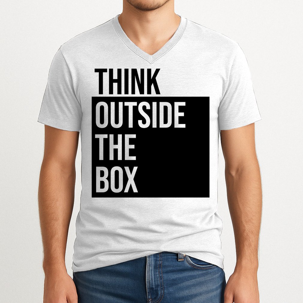 Think Outside The Box V-Neck T-Shirt