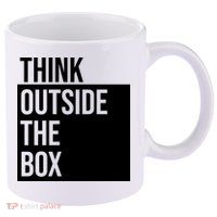 Think Outside The Box 11oz C Handle Ceramic Mug