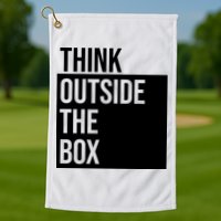 Think Outside The Box Golf Towel