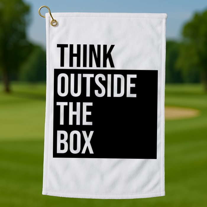 Think Outside The Box Golf Towel