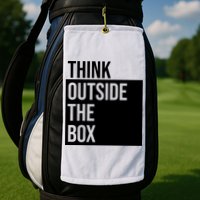 Think Outside The Box Golf Towel