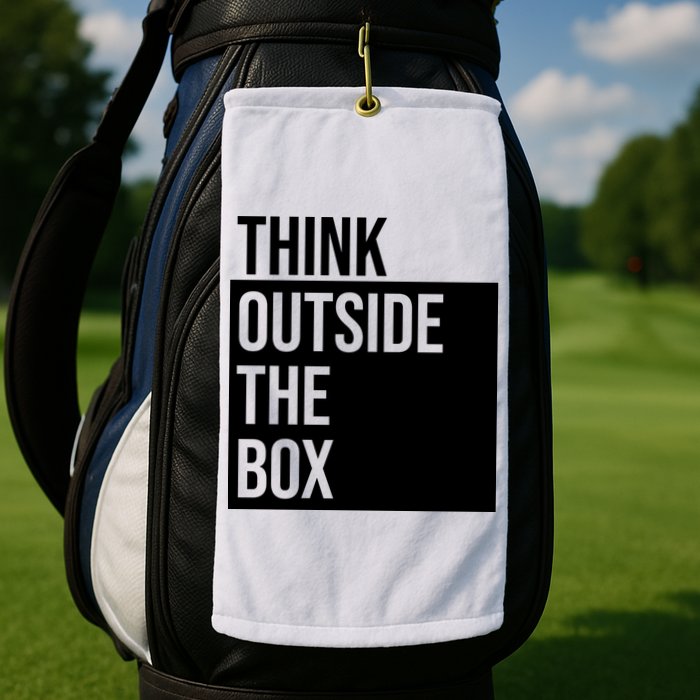 Think Outside The Box Golf Towel